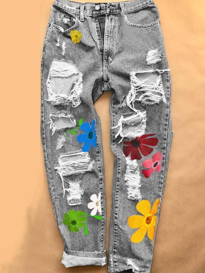 Flower Hippie Jeans