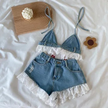 Summer Denim Kids Jumpsuit