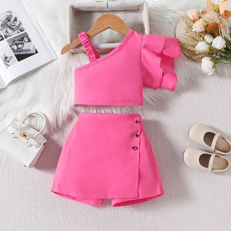 Sleeveless Colorful Set