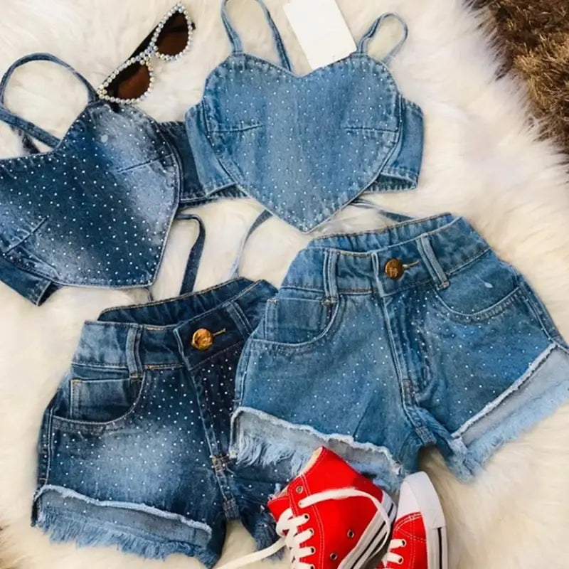 Hearts Denim Set