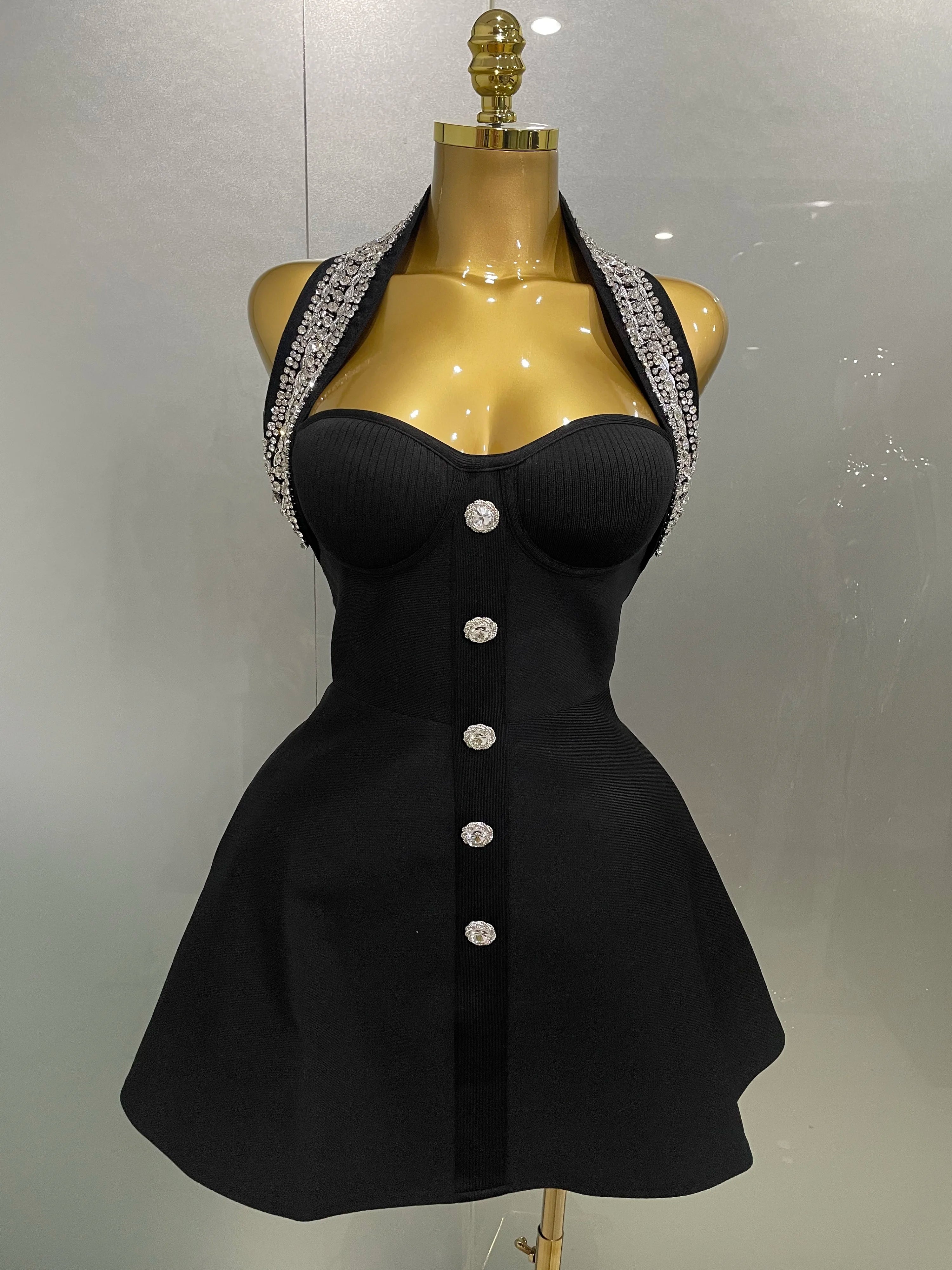 Shinning Crystal Bodycon Bandage Long Dress