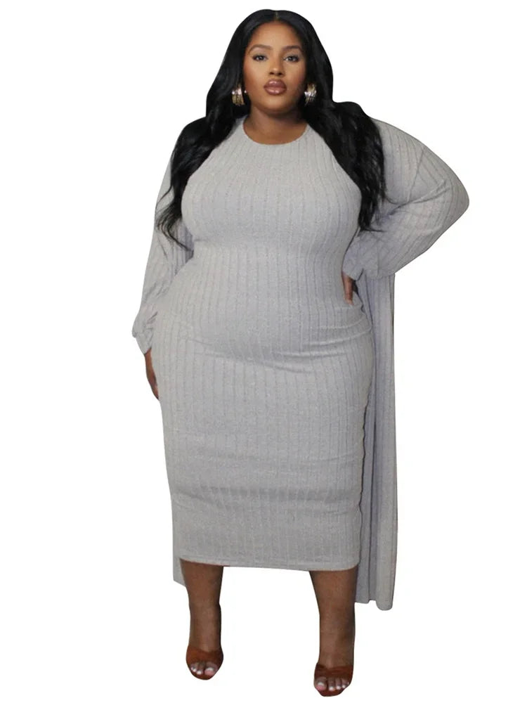 Plus Size 2 Piece Outfits  Maxi Dress