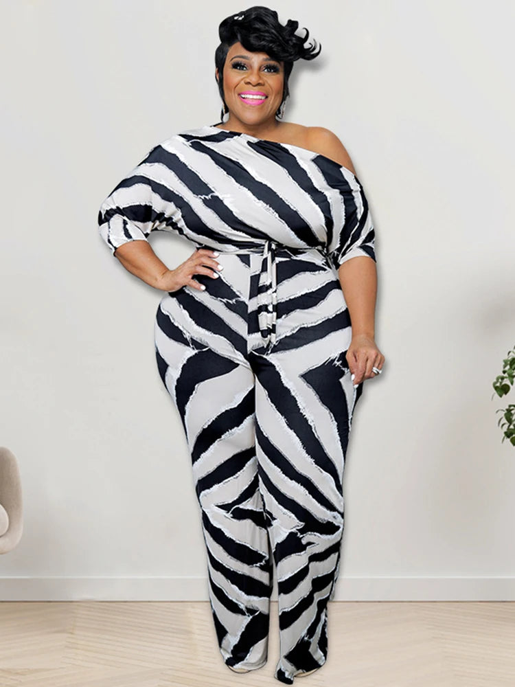 Female One-Piece Plus-Size Jumpsuits