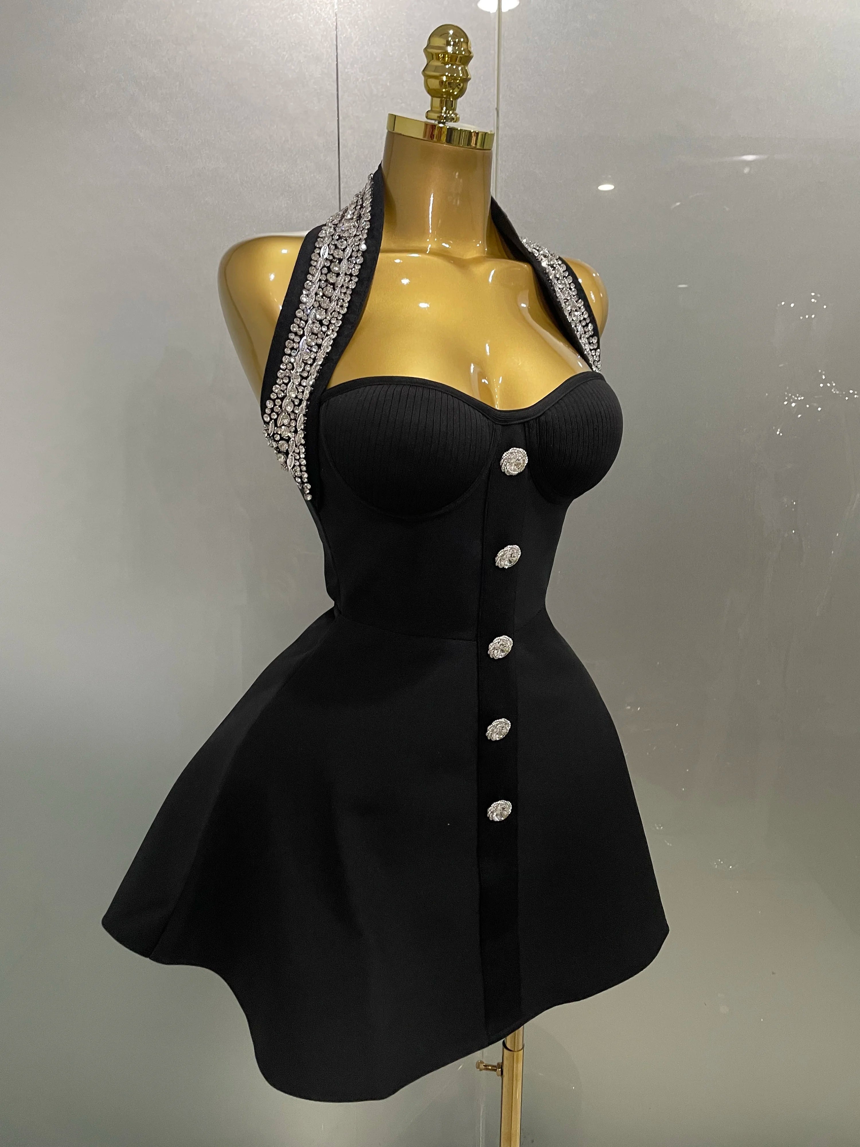 Shinning Crystal Bodycon Bandage Long Dress