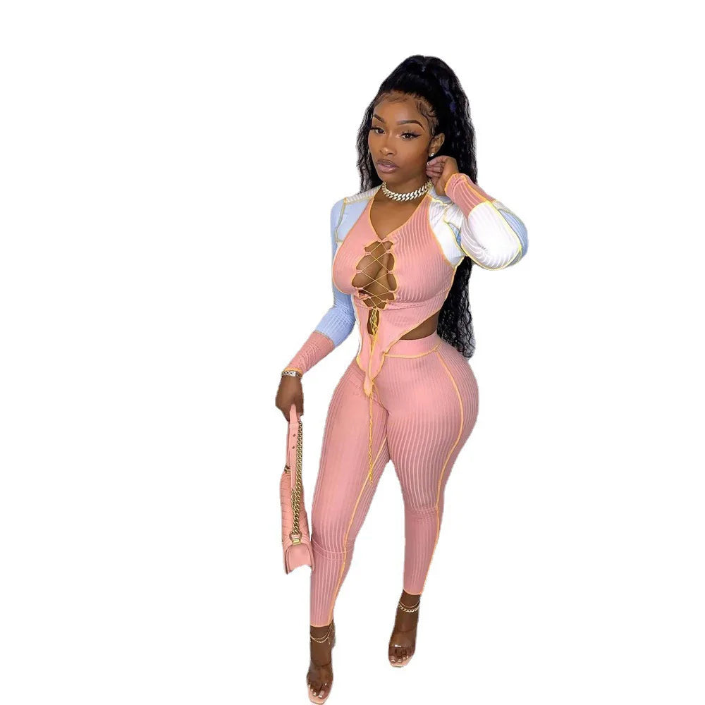 Crop Top Tassel Skirts Matching Set