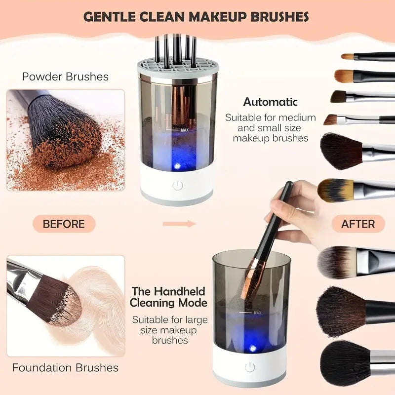 Mini make up brush cleaner
