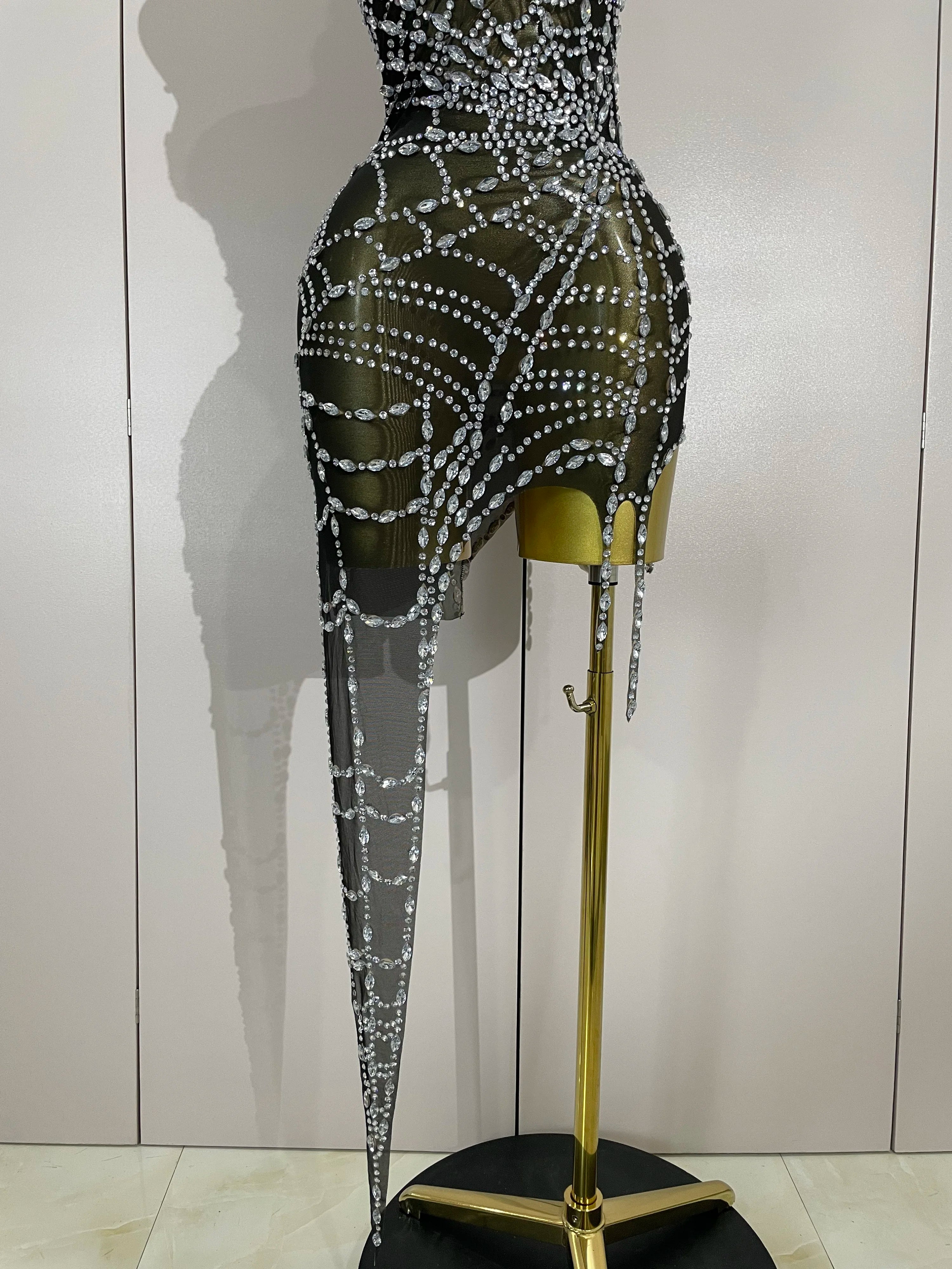 Sparkly Diamond Bodycon Mini Dress