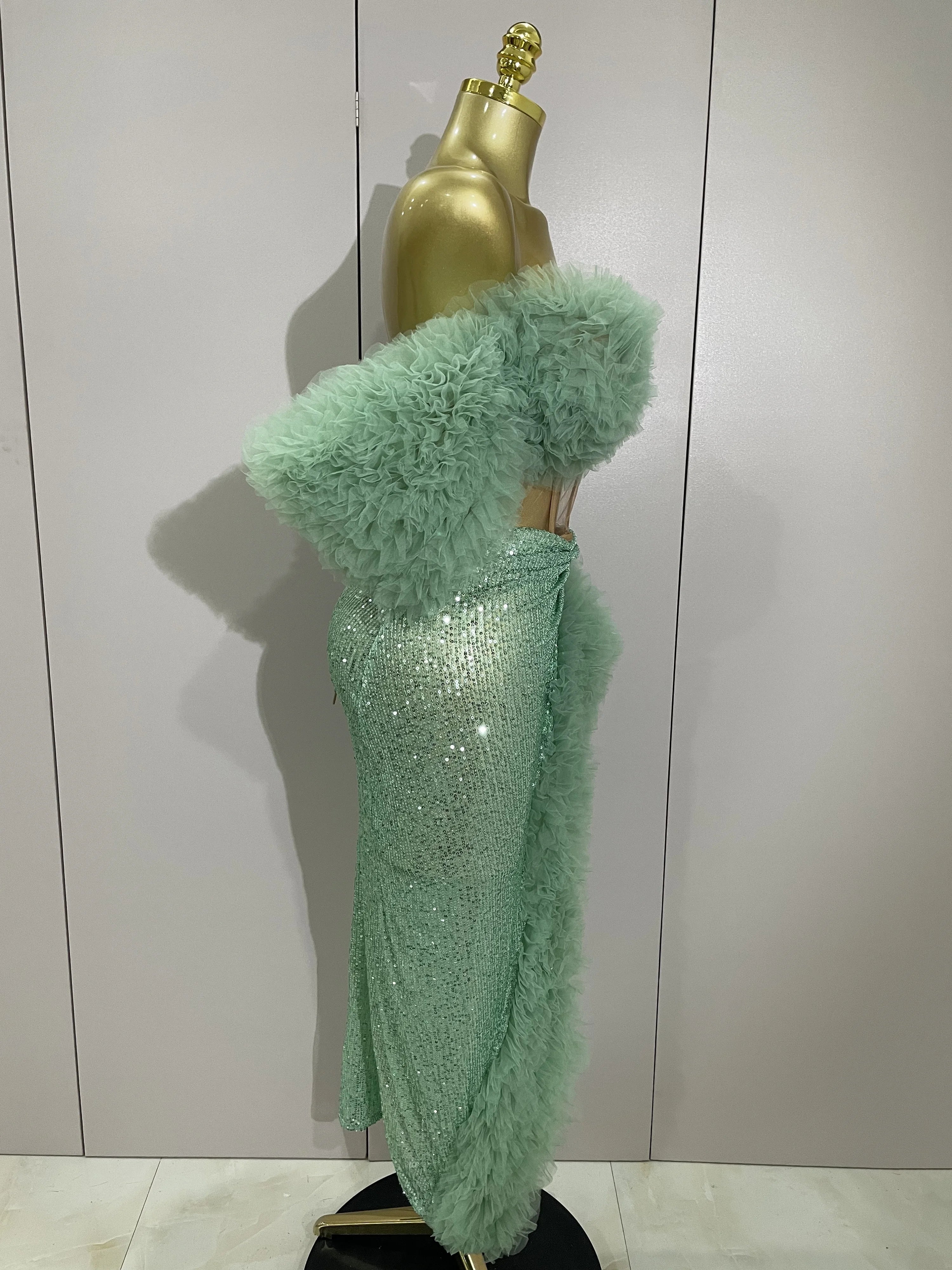 Sequins Top Short Skirt Outfit Dress