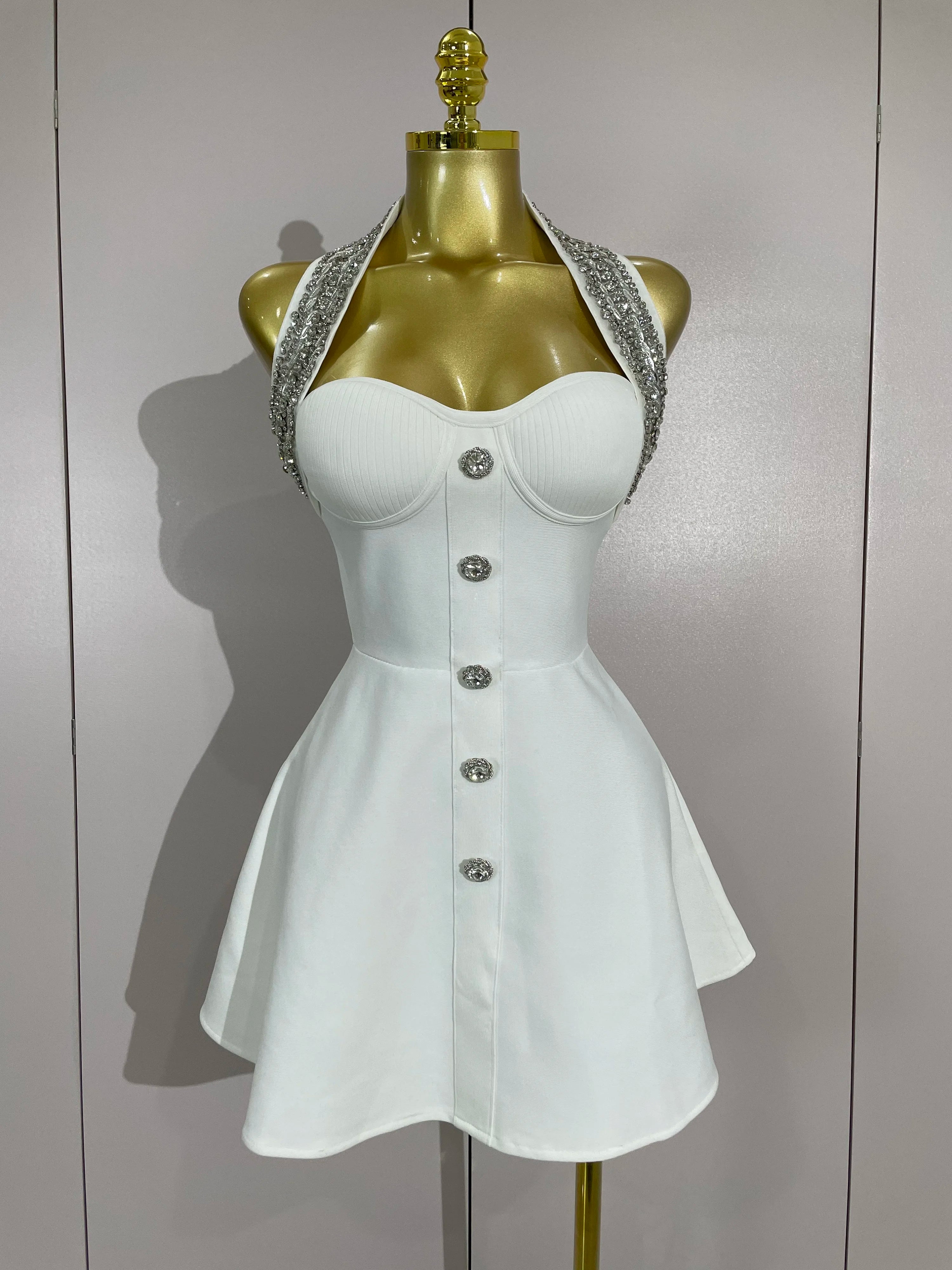 Shinning Crystal Bodycon Bandage Long Dress