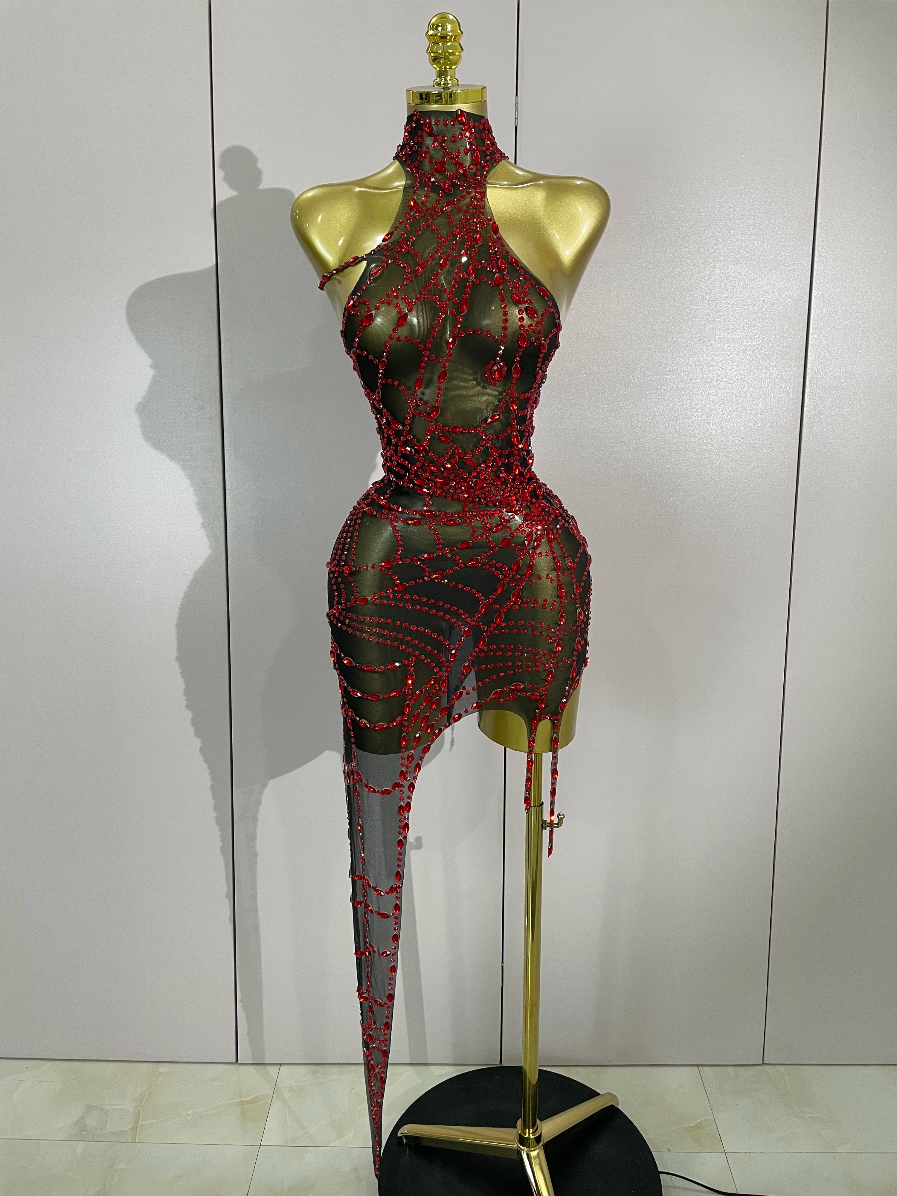 Sparkly Diamond Bodycon Mini Dress