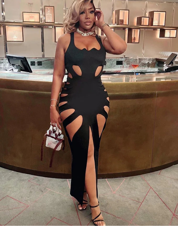 Black Web Dress