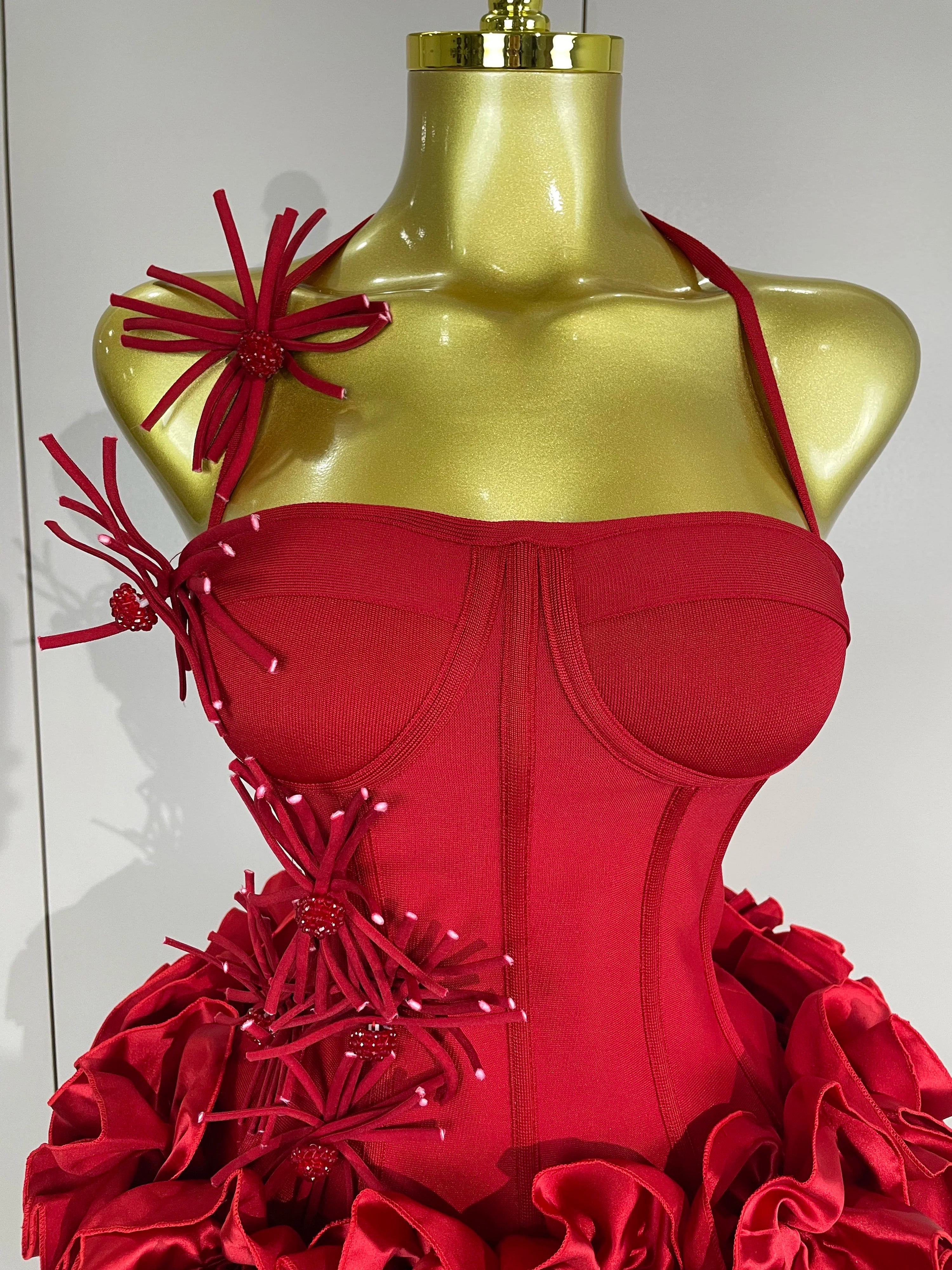 Luxury Halter Gown Two-Piece Set