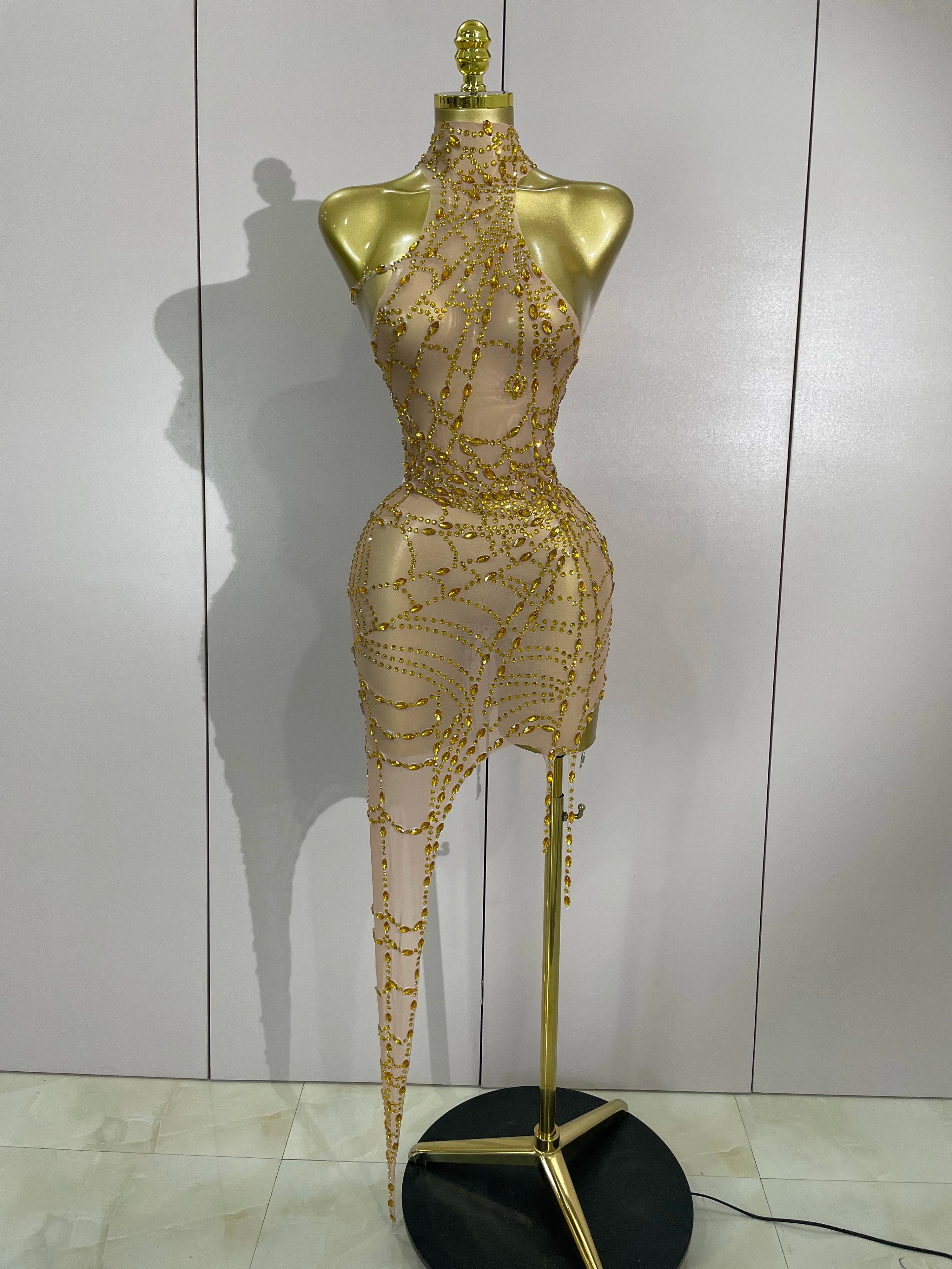 Sparkly Diamond Bodycon Mini Dress