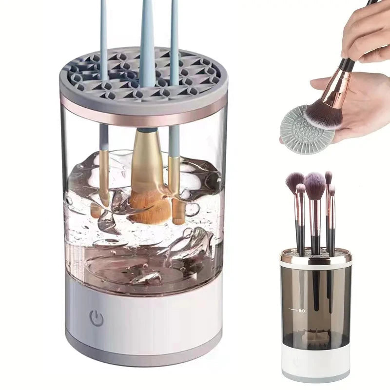 Mini make up brush cleaner