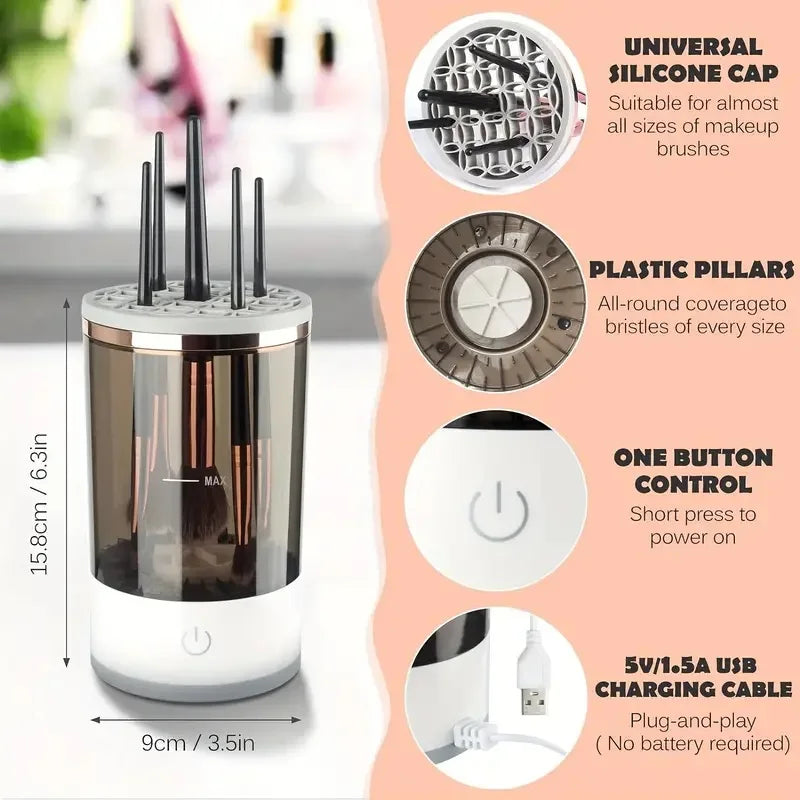 Mini make up brush cleaner