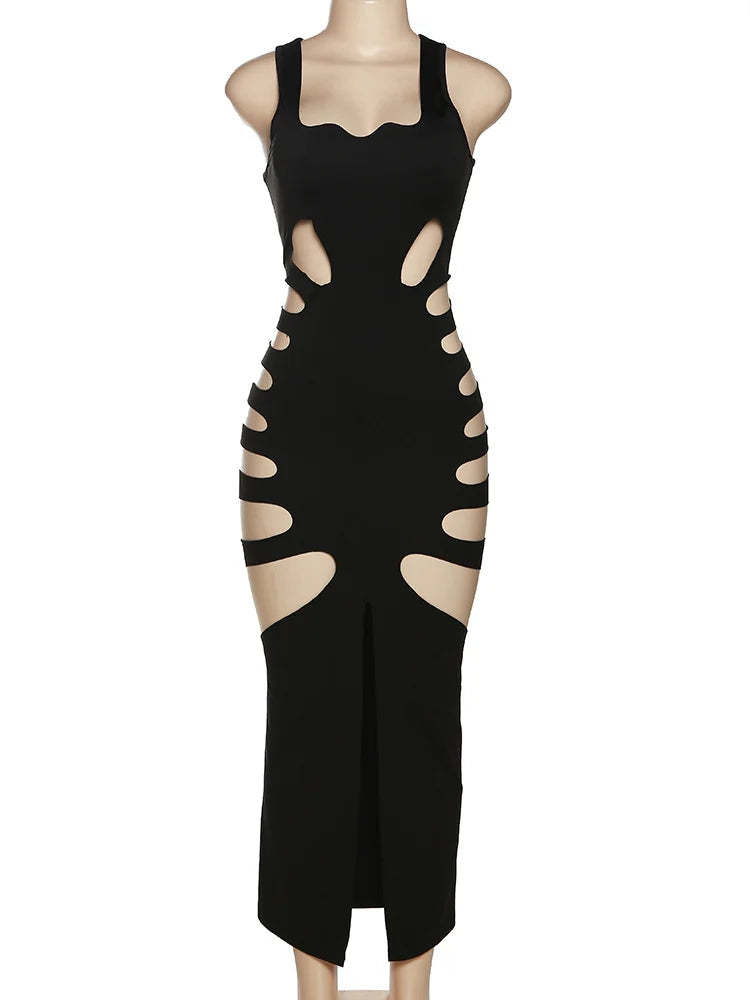 Black Web Dress