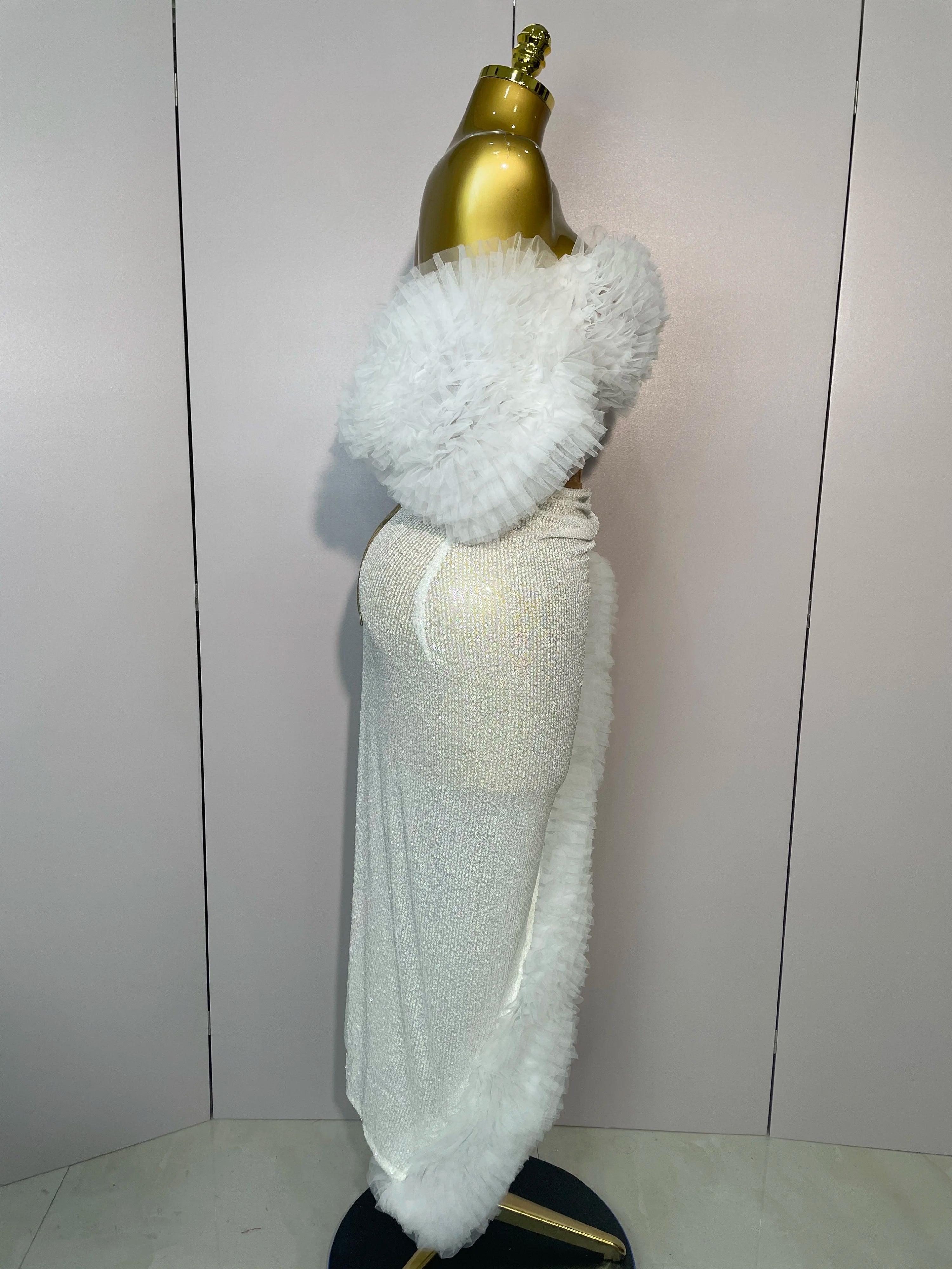 Sequins Top Short Skirt Outfit Dress