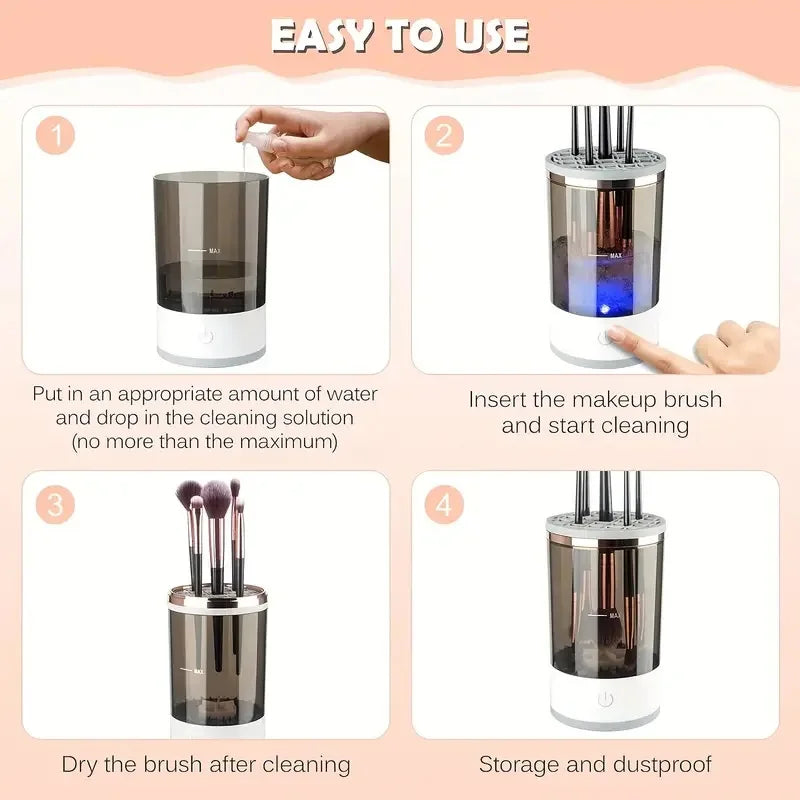 Mini make up brush cleaner