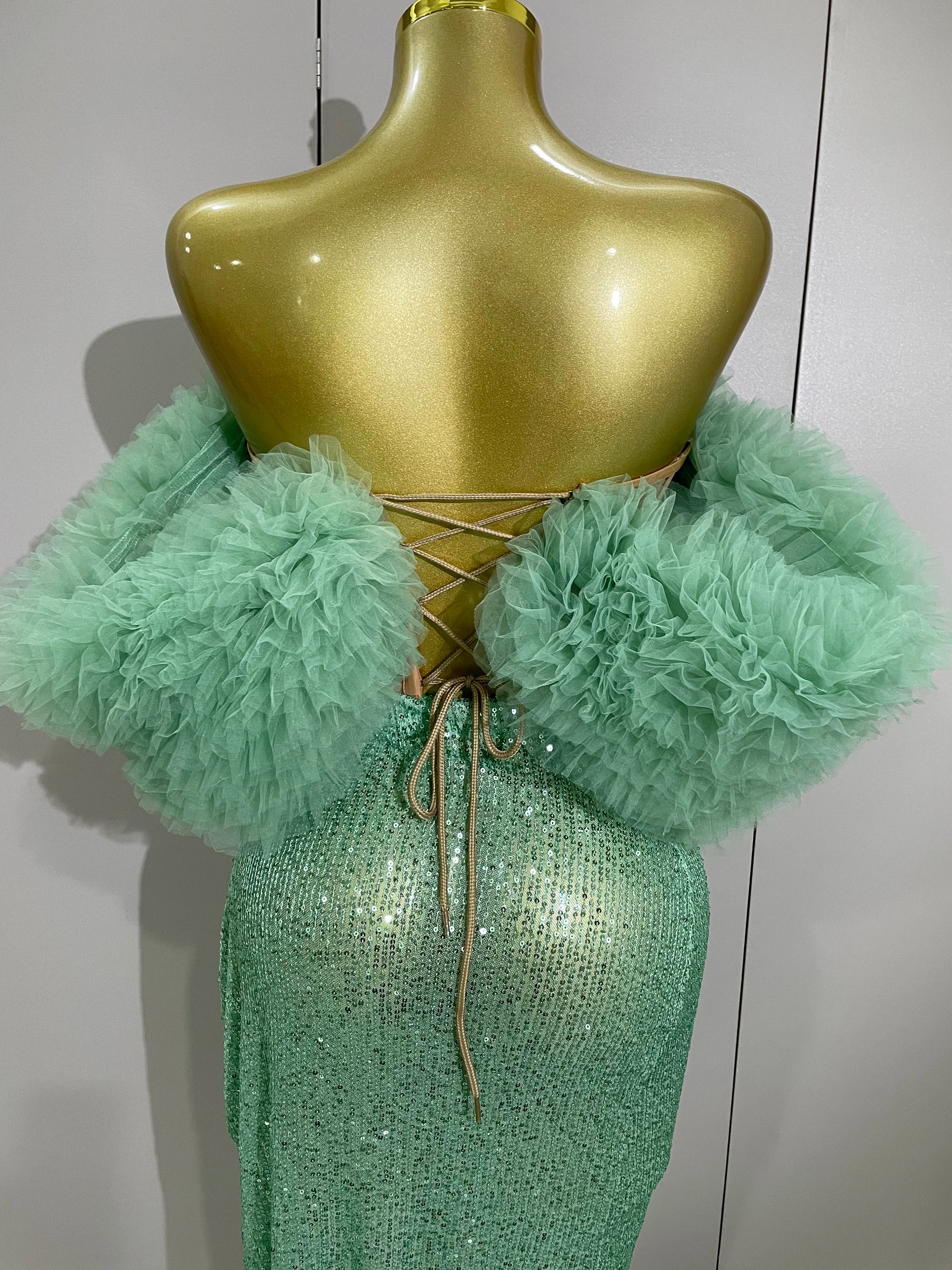 Sequins Top Short Skirt Outfit Dress