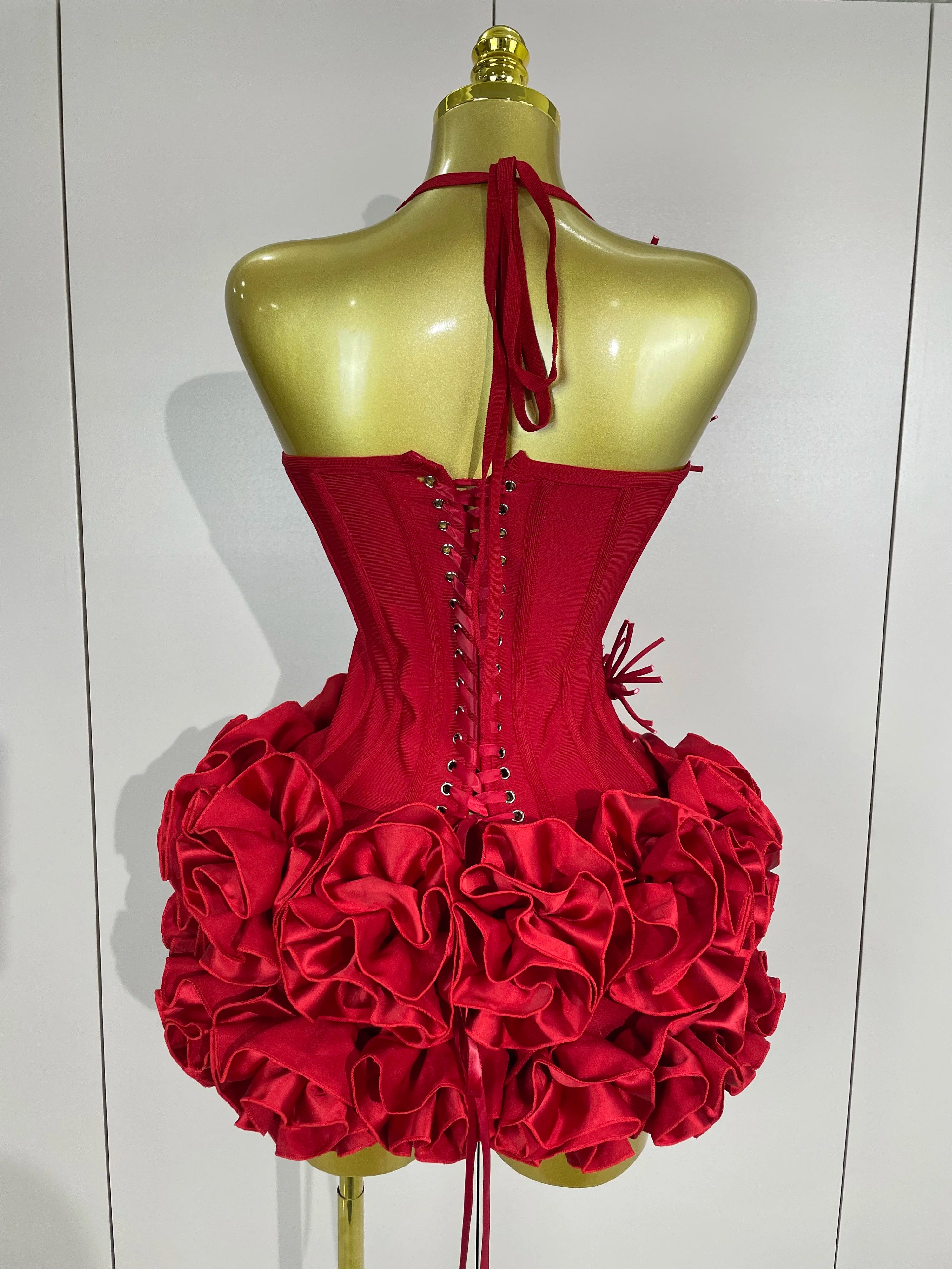 Luxury Halter Gown Two-Piece Set