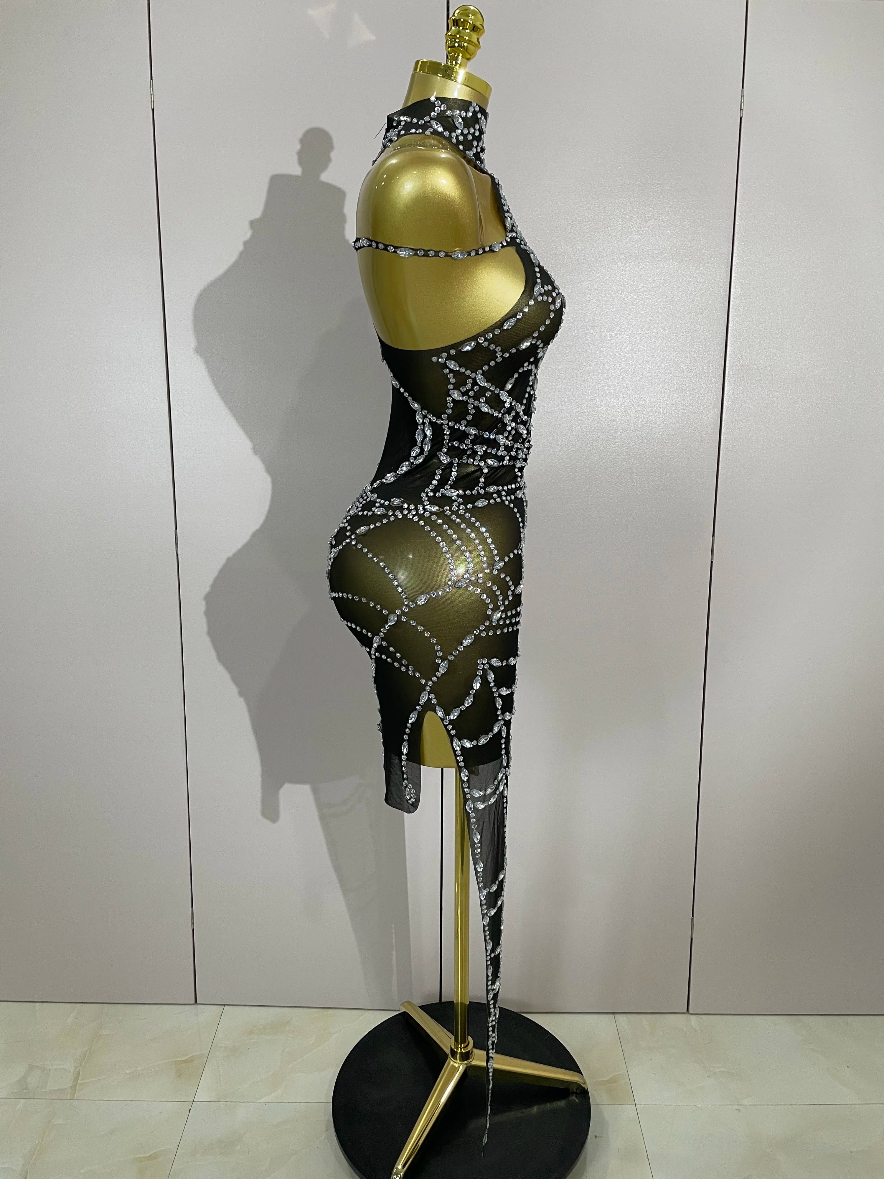 Sparkly Diamond Bodycon Mini Dress