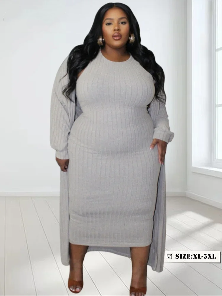 Plus Size 2 Piece Outfits  Maxi Dress