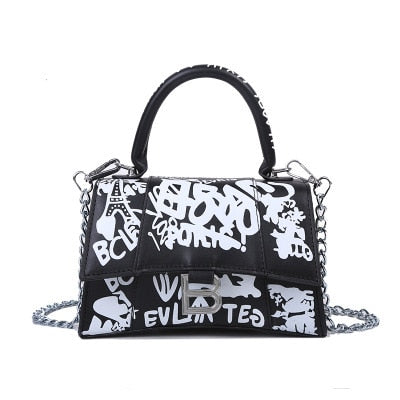 Graffiti Painted Handbag