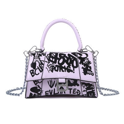 Graffiti Painted Handbag