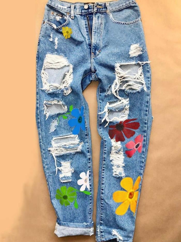 Flower Hippie Jeans